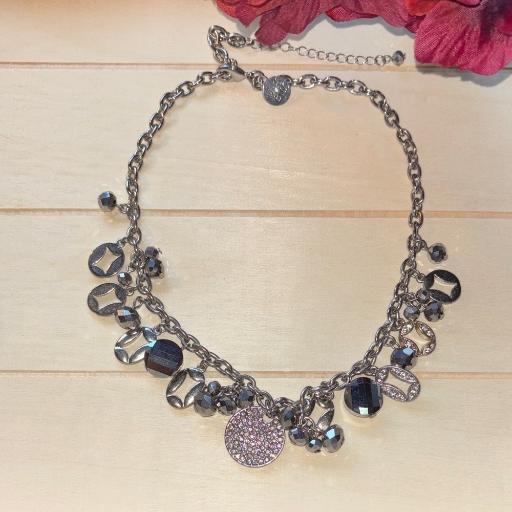 White House Black Market Silver Charm Necklace